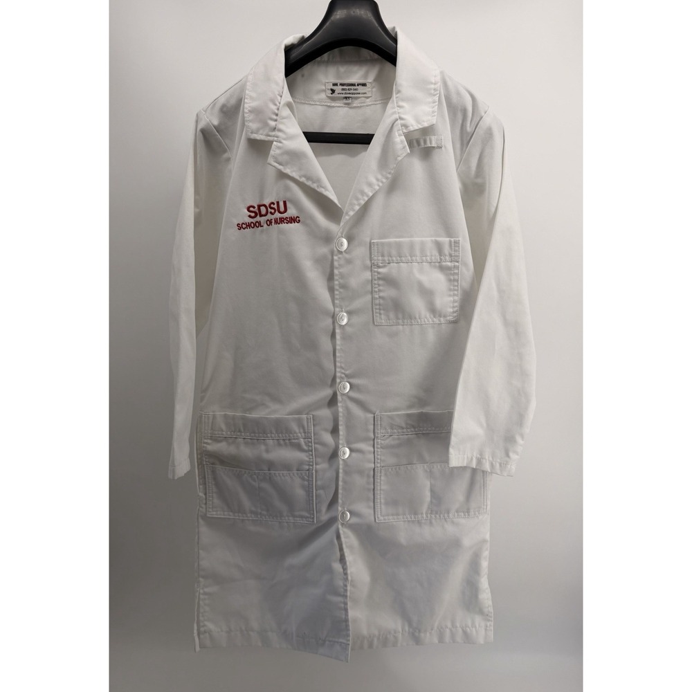 Dove Professional Apparel SDSU Nursing lab coat white XS